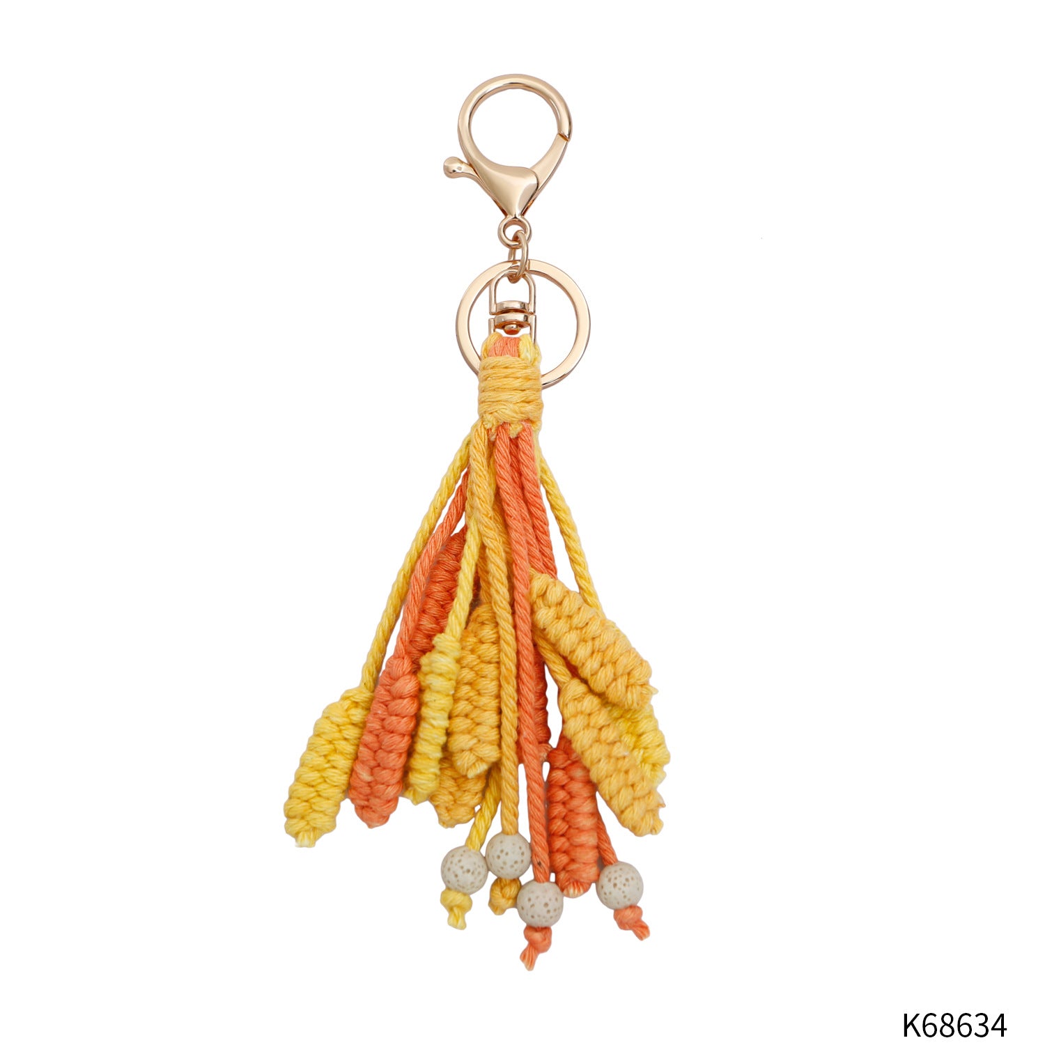 Wholesale Hand-woven Wheat and Grain Tassels Thanksgiving Alloy Keychain